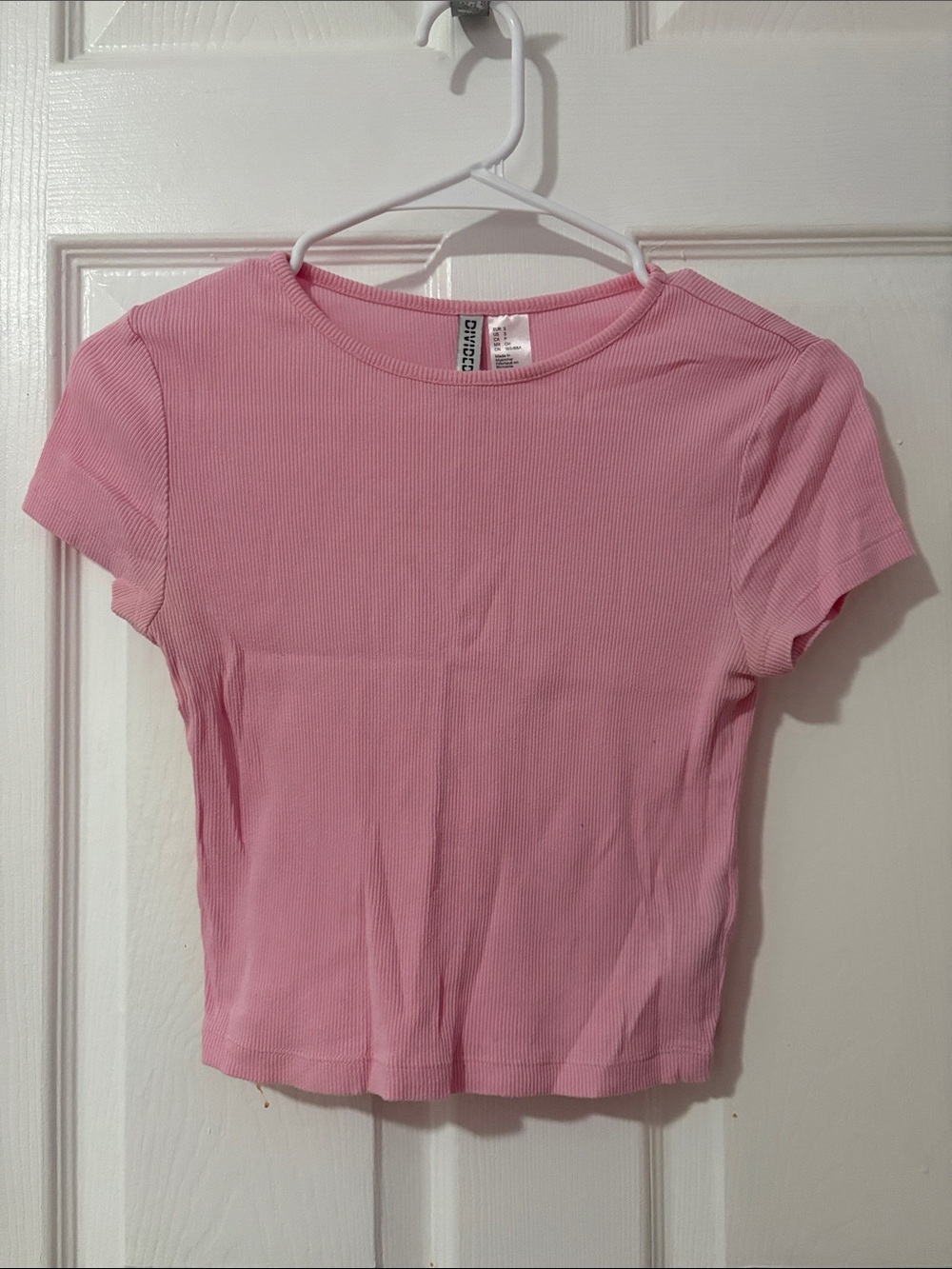 Basic Ribbed Pink Crop Top